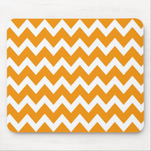 Retro ORANGE Zig Zag Pattern Mouse Pad