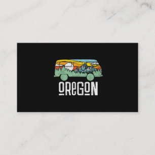 Retro Oregon Outdoor Hippie Van Nature Business Card
