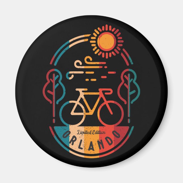 Retro Orlando Bike Trail  Magnet (Front)