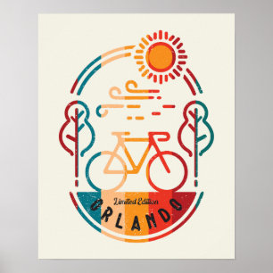 Retro Orlando Bike Trail Poster