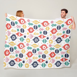 Retro Ornaments Fleece Blanket