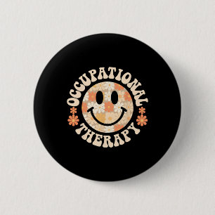 Retro Ot Floral Occupational Therapy Squad Therapi 6 Cm Round Badge