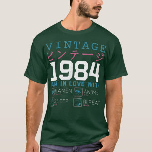 Retro Otaku Kanji Vintage 1984 Birthday Ramen Anim T-Shirt