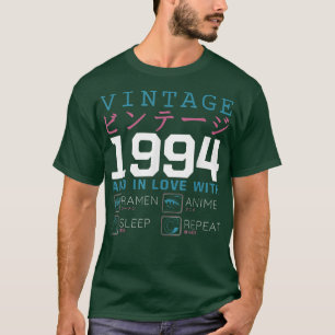 Retro Otaku Kanji Vintage 1994 Birthday Ramen Anim T-Shirt
