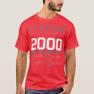 Retro Otaku Kanji Vintage 2000 Birthday Ramen Anim T-Shirt