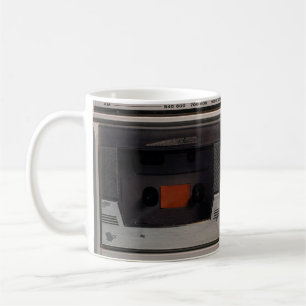 Retro outdated portable stereo radio cassette reco coffee mug