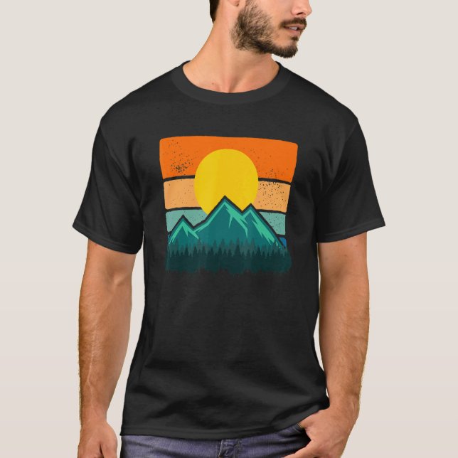 Retro Outdoor Adventure Camping Trekking Hiking Me T-Shirt (Front)