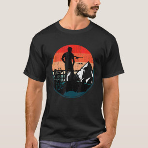 Retro Outdoor Forest Trees Camping Hiker Mountain  T-Shirt
