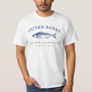 Retro Outer Banks North Carolina Fishing T-Shirt