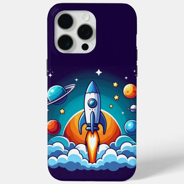 Retro, outer space rocket Case-Mate iPhone case (Back)