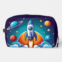 Retro, outer space rocket