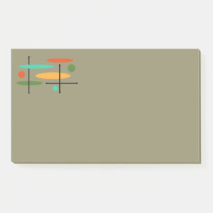 Retro Oval Dot Lines Post-it Notes
