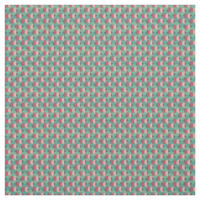 Retro Ovals and Semi-Circles Fabric (Swatch)