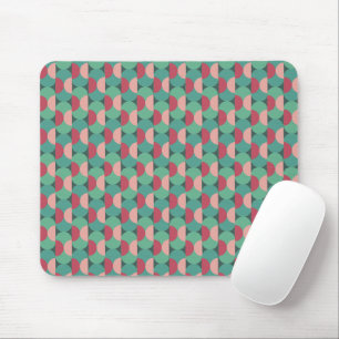 Retro Ovals and Semi-Circles Mouse Pad