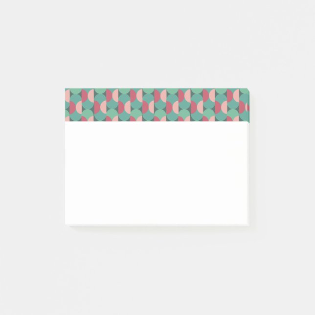 Retro Ovals and Semi-Circles  Post-it Notes (Front)