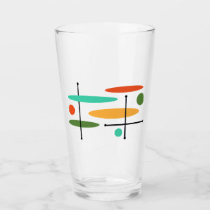 Retro Ovals & Lines Glass