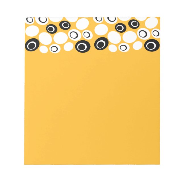 Retro Ovals Pattern Notepad (Front)