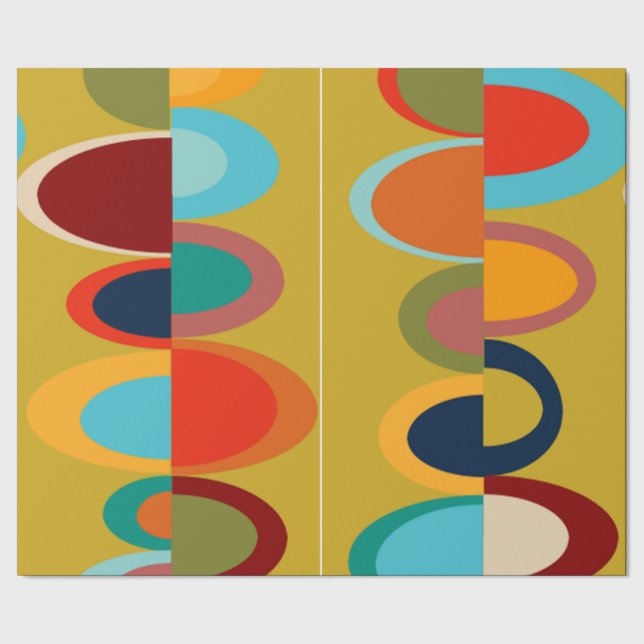 Retro Ovals Wrapping Paper (Seam)