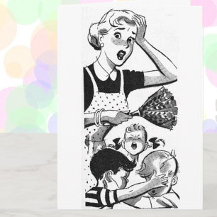 Retro Overwhelmed Mum Card