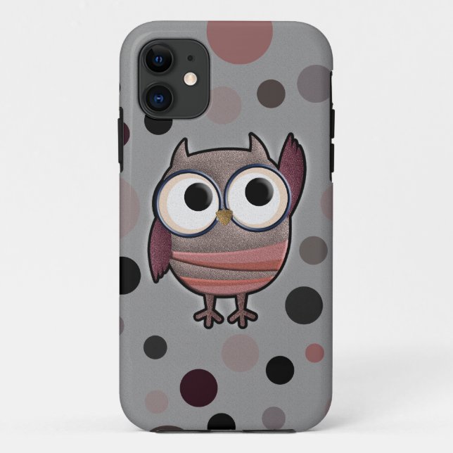 Retro Owl Case-Mate iPhone Case (Back)