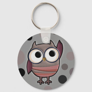 Retro Owl Key Ring