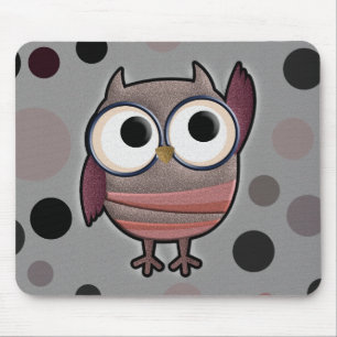 Retro Owl Mouse Pad