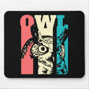 Retro Owl Mouse Pad