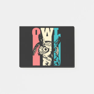 Retro Owl Post-it Notes