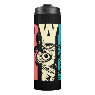 Retro Owl Thermal Tumbler