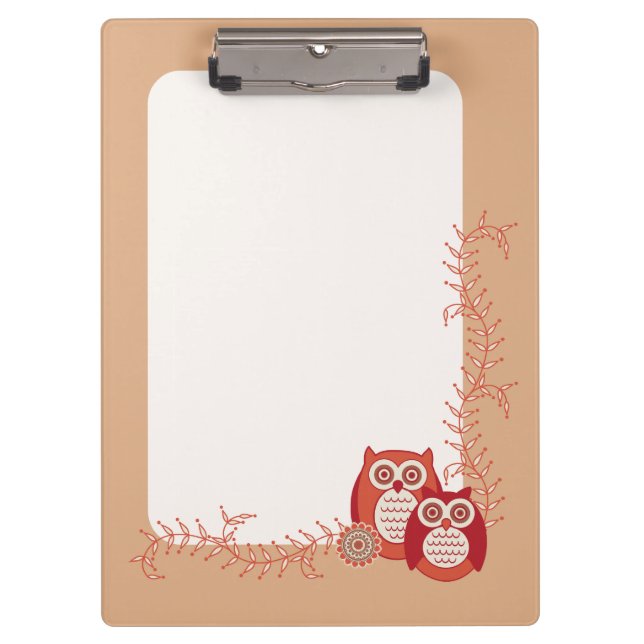 Retro Owls Clipboard (Front)