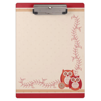 Retro Owls Clipboard