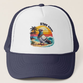 Retro Owner Lover Gift Pigeon City Doves Stay Coo Trucker Hat