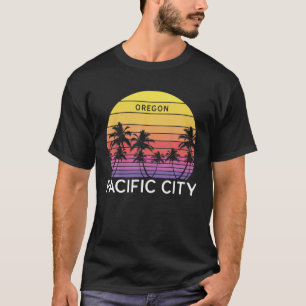 Retro Pacific City Beach Surf Vintage Palm Venice T-Shirt