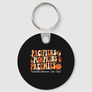Retro Pacifiers Pumpkins Preemies Thanksgiving Nic Key Ring