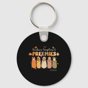 Retro Pacifiers Pumpkins Preemies Thanksgiving Nic Key Ring