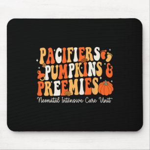 Retro Pacifiers Pumpkins Preemies Thanksgiving Nic Mouse Pad