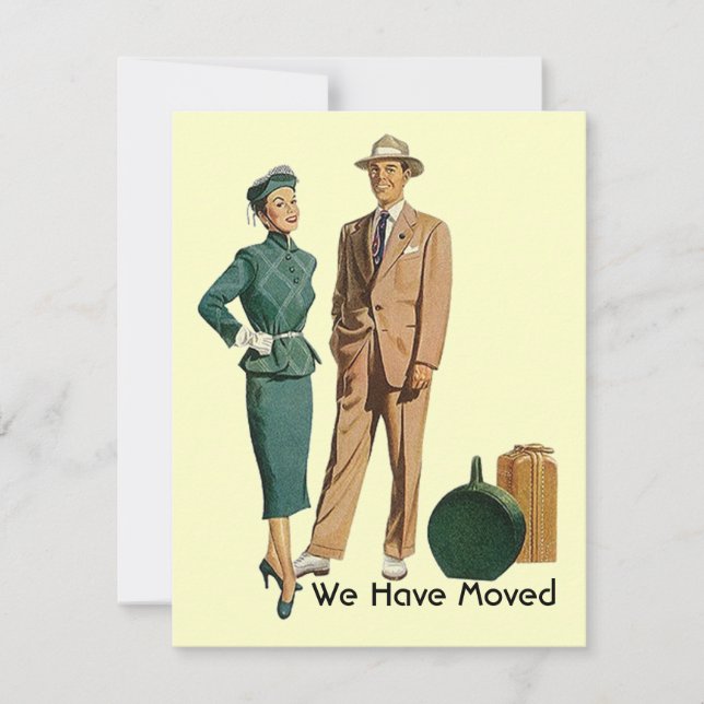 Retro packed up We have Moved Move Announcement (Front)