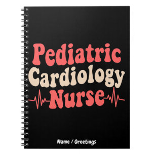Retro Paediatrics Cardiology Nurse Groovy Cardiac Notebook