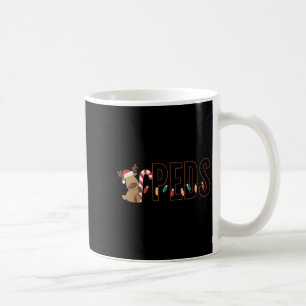 Retro Paediatrics Christmas Lights Reindeer Peds N Coffee Mug