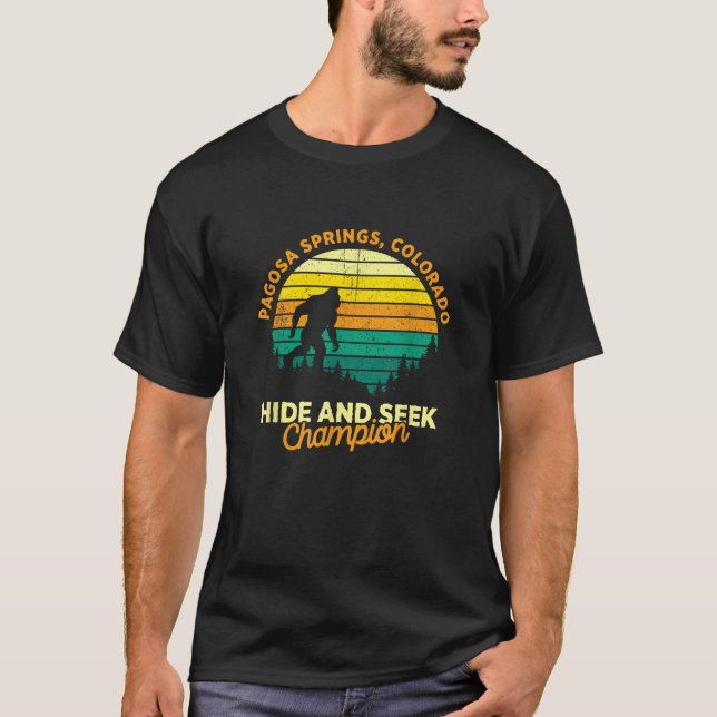 Retro Pagosa Springs Colorado Big foot Souvenir  T-Shirt (Front)