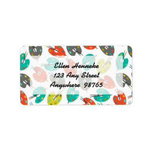 Retro Paint Palettes Label