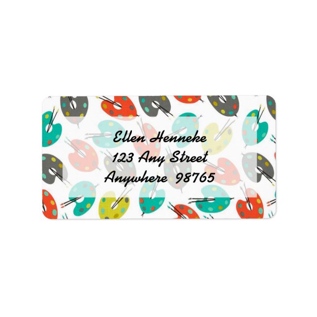 Retro Paint Palettes Label (Front)