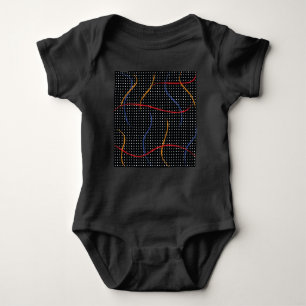 Retro Paint Splatter and Dots Baby Bodysuit