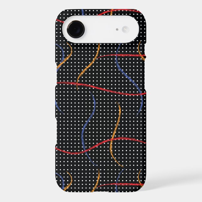 Retro Paint Splatter and Dots Case-Mate iPhone Case (Back)