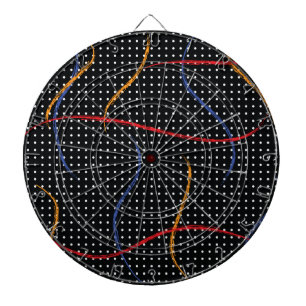 Retro Paint Splatter and Dots Dartboard