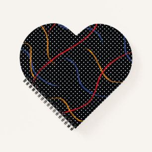 Retro Paint Splatter and Dots Notebook