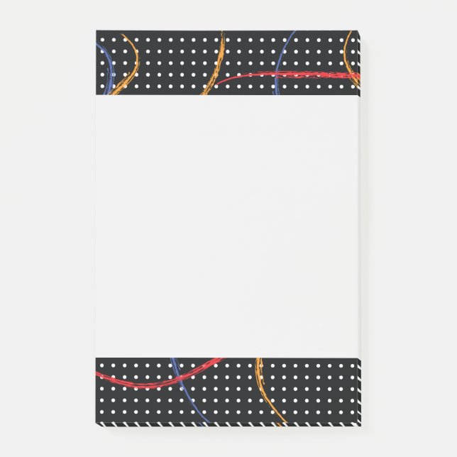 Retro Paint Splatter and Dots Post-it Notes (Front)