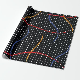 Retro Paint Splatter and Dots Wrapping Paper