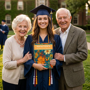 Retro Painting Graduation Gifts for Granddaughter Notebook