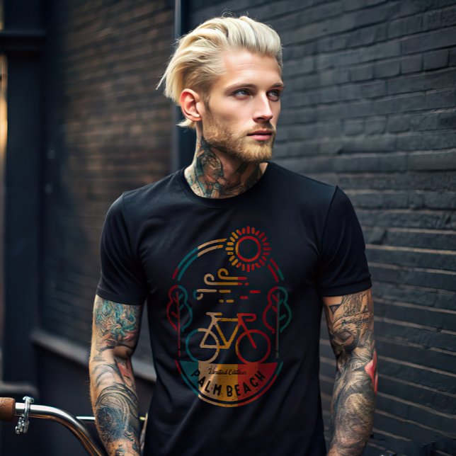 Retro Palm Beach Bike Trail. T-Shirt (Creator Uploaded)